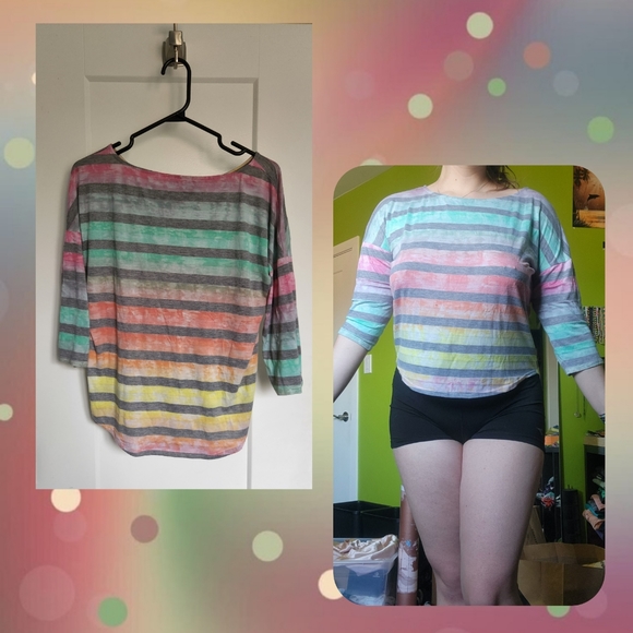 Rainbow Stripped Top - Picture 2 of 2